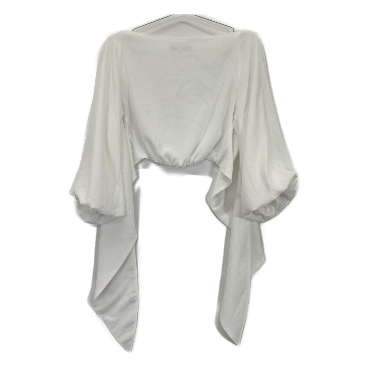 UN3D アンスリード ﾎﾜｲﾄ ﾎﾟﾘｴｽﾃﾙ ｷﾞｬｻﾞｰｼｮｰﾄｸﾛｯﾌﾟﾄﾞﾌﾞﾗｳｽ トップス F