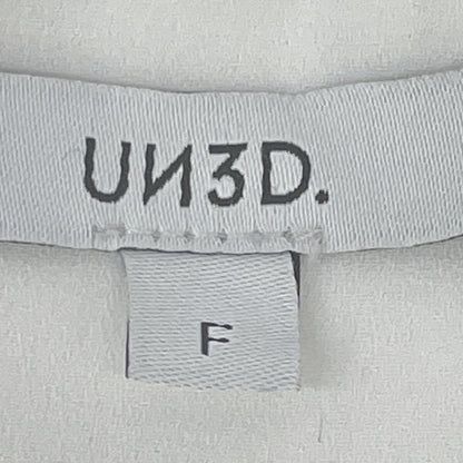 UN3D アンスリード ﾎﾜｲﾄ ﾎﾟﾘｴｽﾃﾙ ｷﾞｬｻﾞｰｼｮｰﾄｸﾛｯﾌﾟﾄﾞﾌﾞﾗｳｽ トップス F