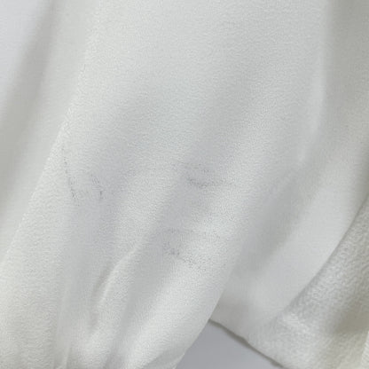 UN3D アンスリード ﾎﾜｲﾄ ﾎﾟﾘｴｽﾃﾙ ｷﾞｬｻﾞｰｼｮｰﾄｸﾛｯﾌﾟﾄﾞﾌﾞﾗｳｽ トップス F