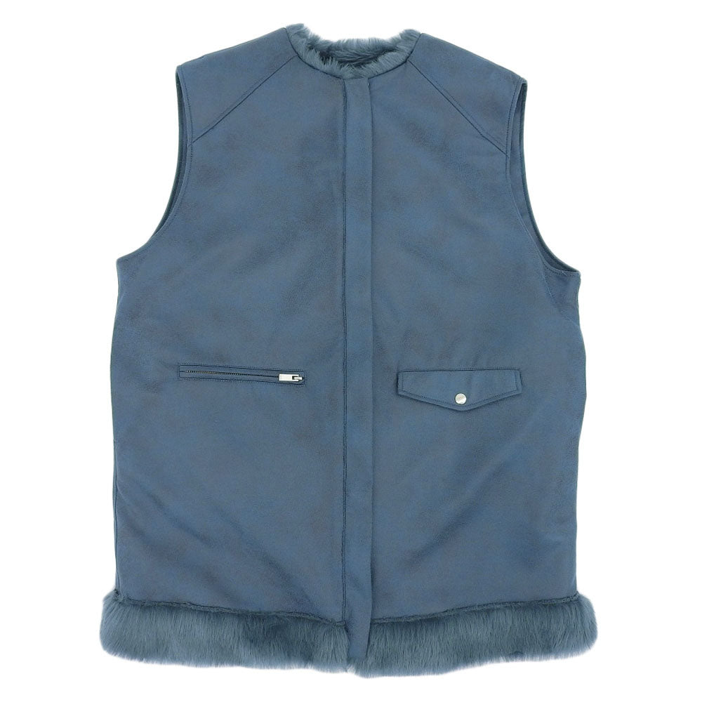 AMERI アメリ 美品 AMERI アメリ UND REVERSIBLE MOTTLED FUR VEST レディース ブルー F 02320690390 23AW ベスト F
