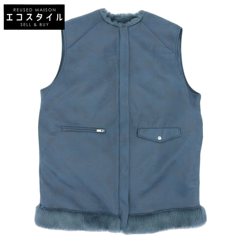 AMERI アメリ 美品 AMERI アメリ UND REVERSIBLE MOTTLED FUR VEST レディース ブルー F 02320690390 23AW ベスト F