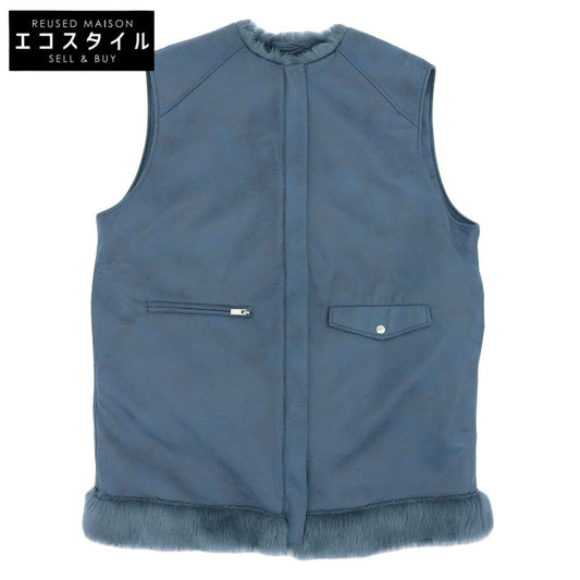AMERI アメリ 美品 AMERI アメリ UND REVERSIBLE MOTTLED FUR VEST レディース ブルー F 02320690390 23AW ベスト F