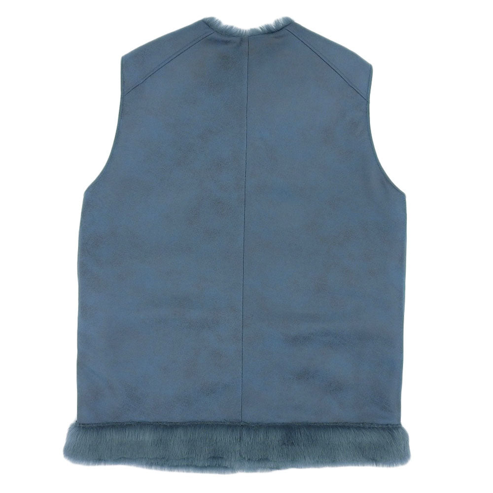AMERI アメリ 美品 AMERI アメリ UND REVERSIBLE MOTTLED FUR VEST レディース ブルー F 02320690390 23AW ベスト F