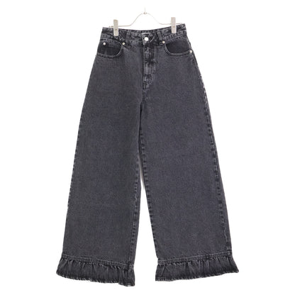 AMERI アメリヴィンテージ 23SS 02320891290 ﾌﾞﾗｯｸ RUFFLE HEM DENIM ボトムス 25