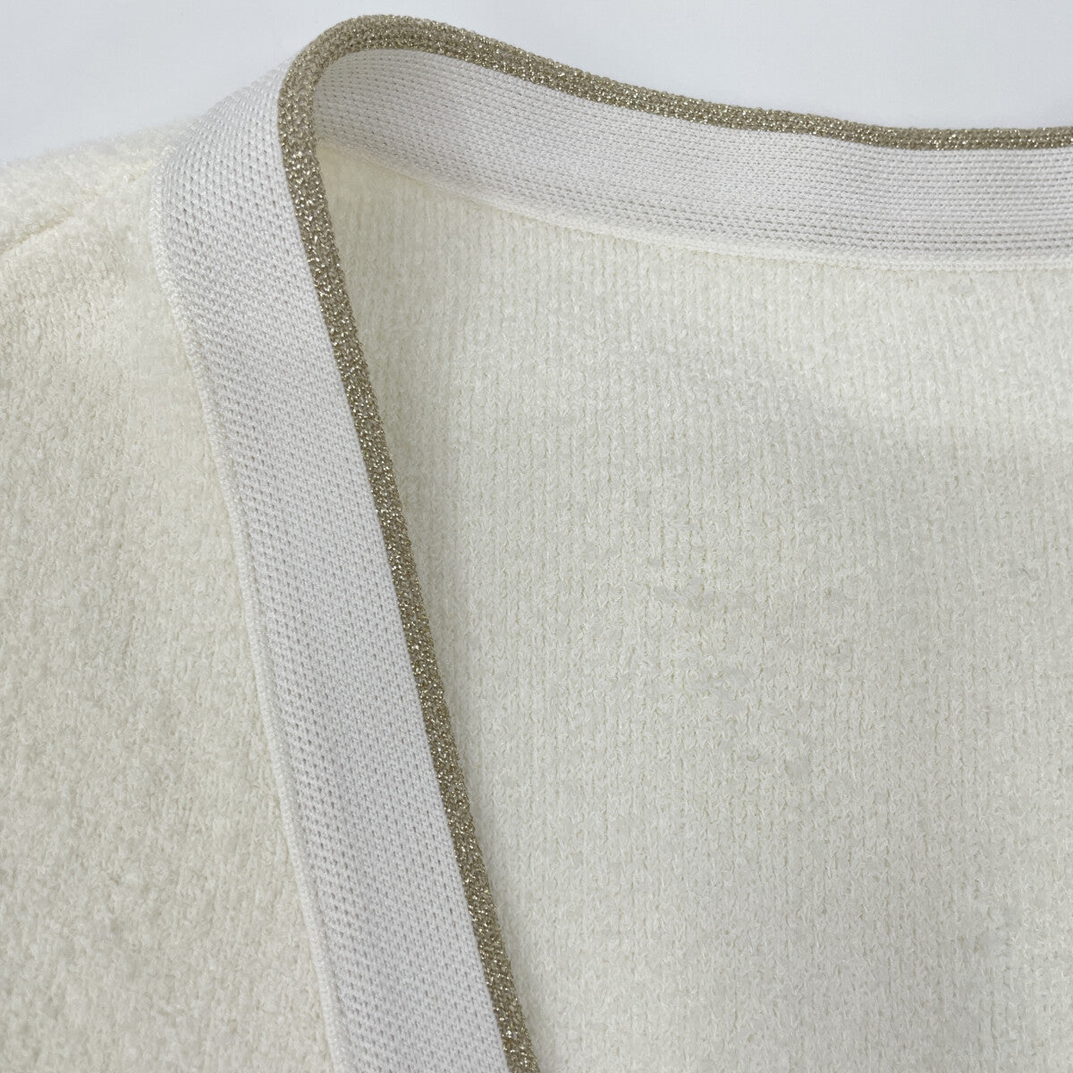 Diagram ダイアグラム 22年製 ﾎﾜｲﾄ ｺｯﾄﾝ×ﾅｲﾛﾝ 4ﾎﾟｹｯﾄ 金釦ﾊﾟｲﾙﾍﾞｽﾄ ベスト 36