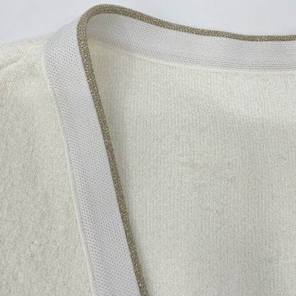 Diagram ダイアグラム 22年製 ﾎﾜｲﾄ ｺｯﾄﾝ×ﾅｲﾛﾝ 4ﾎﾟｹｯﾄ 金釦ﾊﾟｲﾙﾍﾞｽﾄ ベスト 36