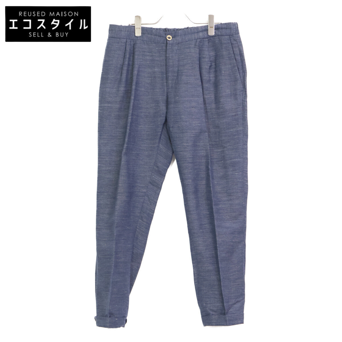 DEVORE デヴォレインチピット ｲﾝﾃﾞｨｺﾞ ﾘﾈﾝ×ｳｰﾙ ｲｰｼﾞｰﾃｰﾊﾟｰﾄﾞﾊﾟﾝﾂ ボトムス 48