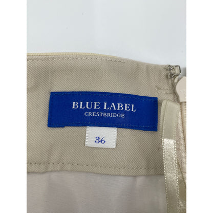 BLUE LABEL CRESTBRIDGE ブルーレーベルクレストブリッジ 23年製 イエロー クレストブリッジチェックライトエアリーツイルフレアスカート スカート 36