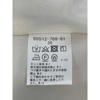 BLUE LABEL CRESTBRIDGE ブルーレーベルクレストブリッジ 23年製 イエロー クレストブリッジチェックライトエアリーツイルフレアスカート スカート 36