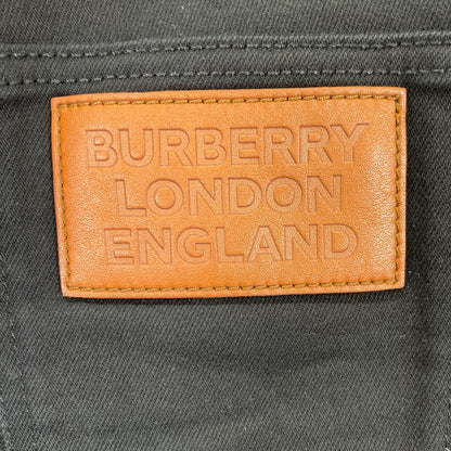 BURBERRY バーバリー 8016385 ﾌﾞﾗｯｸ×ﾎﾜｲﾄ ｻｲﾄﾞﾗｲﾝﾃﾞﾆﾑﾊﾟﾝﾂ ボトムス 26
