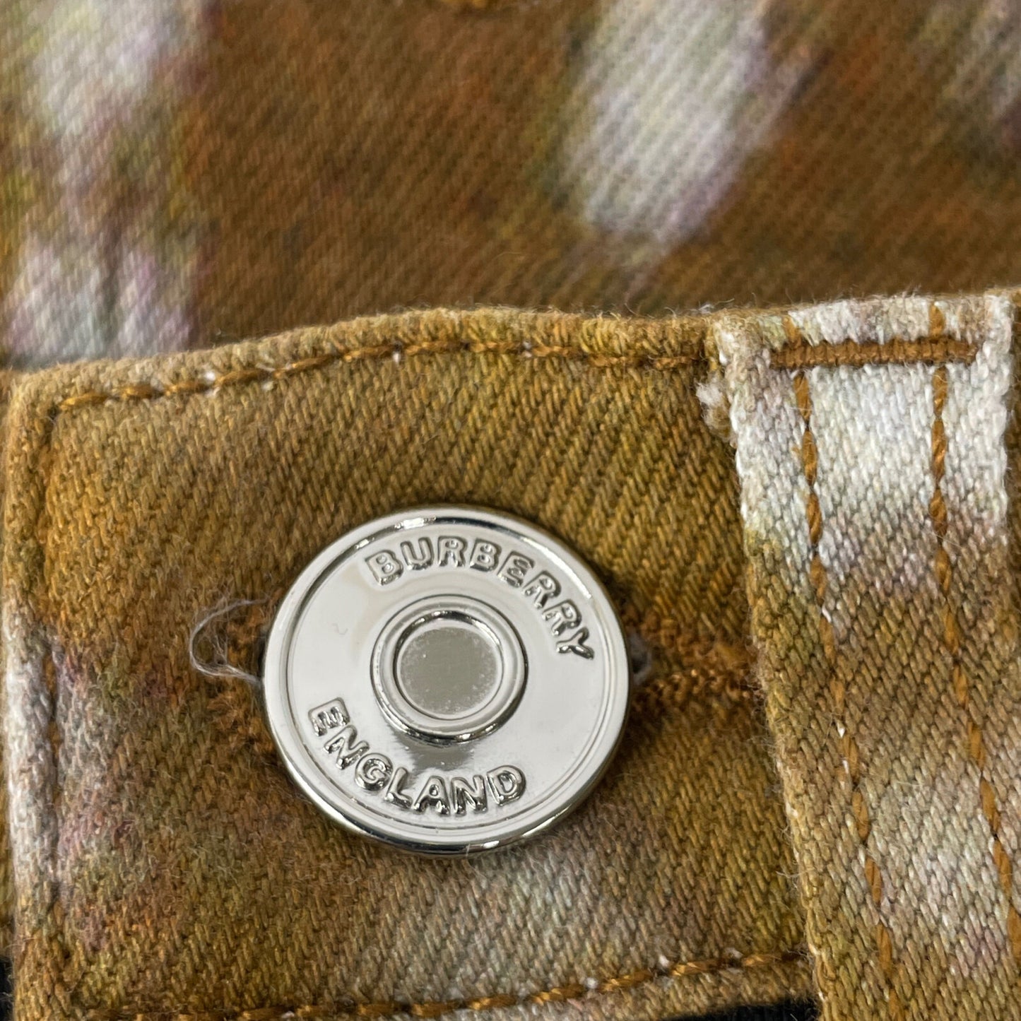 BURBERRY バーバリー 8016385 ﾌﾞﾗｯｸ×ﾎﾜｲﾄ ｻｲﾄﾞﾗｲﾝﾃﾞﾆﾑﾊﾟﾝﾂ ボトムス 26