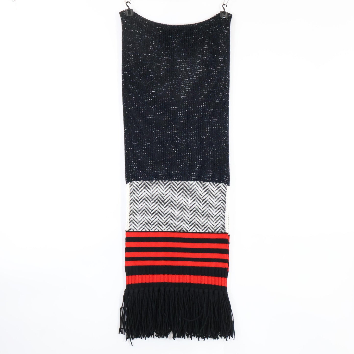 BURBERRY バーバリー ボーダー フリンジ ロング マフラー