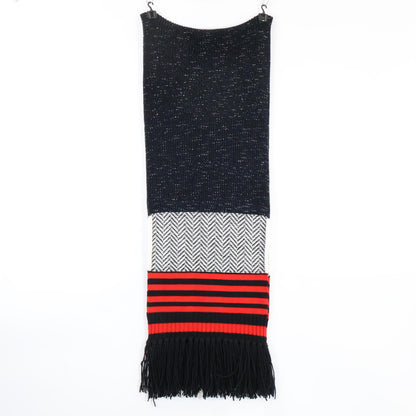 BURBERRY バーバリー ボーダー フリンジ ロング マフラー