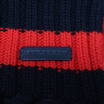 BURBERRY バーバリー ボーダー フリンジ ロング マフラー