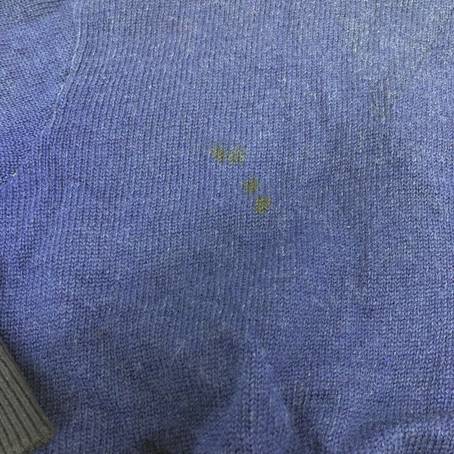 77circa ナナナナサーカ ブルー USED加工 リメイクワッペンニットカーディガン トップス