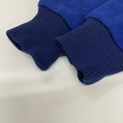 77circa ナナナナサーカ ブルー USED加工 リメイクワッペンニットカーディガン トップス