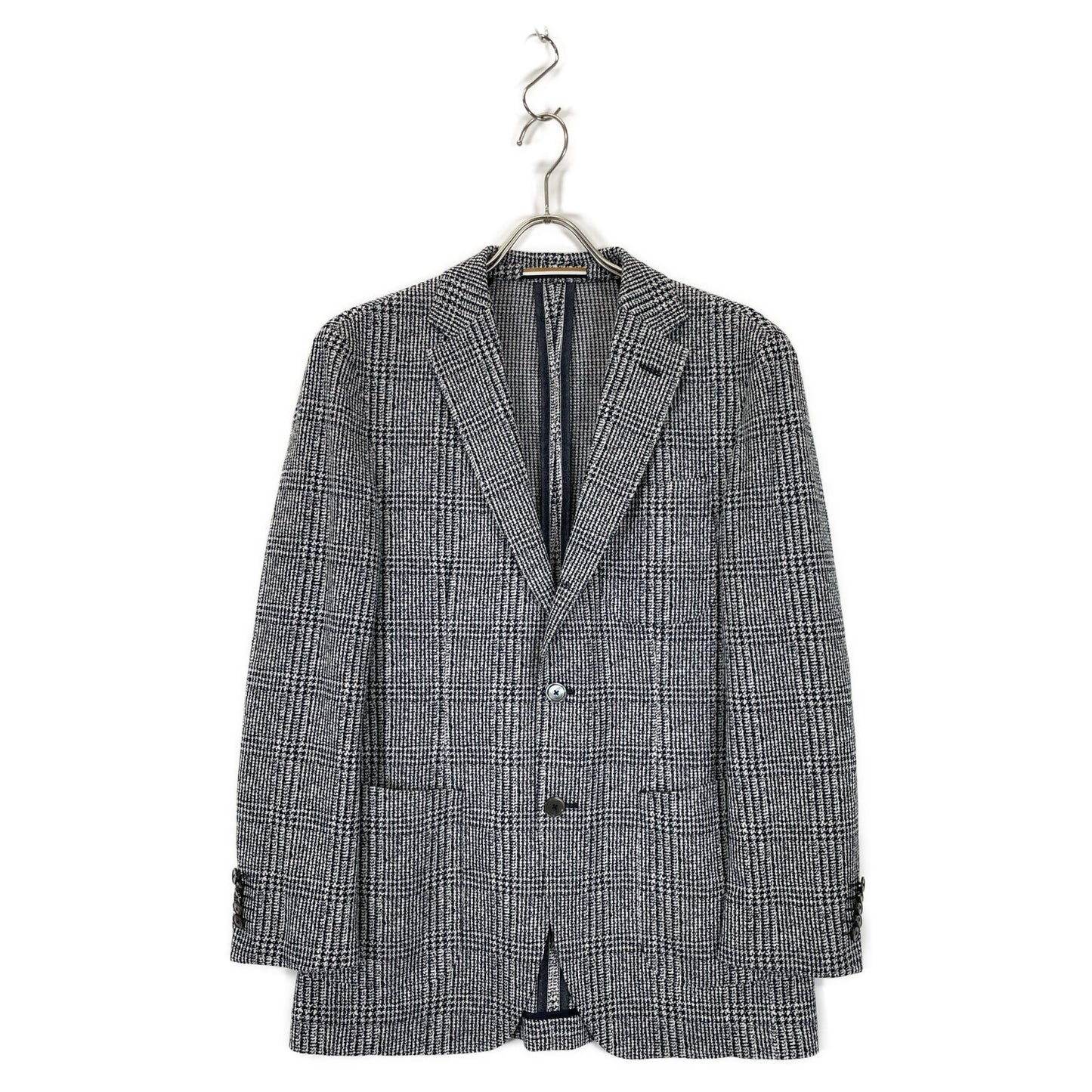 BOSS ボス ﾎﾜｲﾄ×ﾈｲﾋﾞｰ ｺｯﾄﾝﾘﾈﾝ ｲﾀﾘｱﾝｼﾞｬｰｼﾞｰｼﾞｬｹｯﾄ ジャケット 48