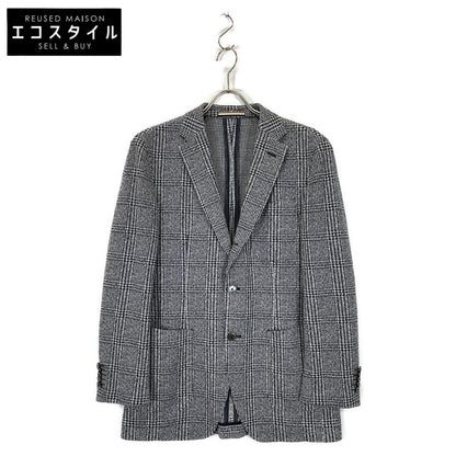 BOSS ボス ﾎﾜｲﾄ×ﾈｲﾋﾞｰ ｺｯﾄﾝﾘﾈﾝ ｲﾀﾘｱﾝｼﾞｬｰｼﾞｰｼﾞｬｹｯﾄ ジャケット 48