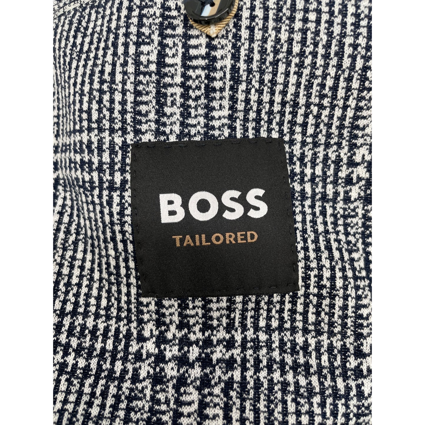 BOSS ボス ﾎﾜｲﾄ×ﾈｲﾋﾞｰ ｺｯﾄﾝﾘﾈﾝ ｲﾀﾘｱﾝｼﾞｬｰｼﾞｰｼﾞｬｹｯﾄ ジャケット 48