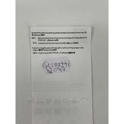 BOSS ボス ﾎﾜｲﾄ×ﾈｲﾋﾞｰ ｺｯﾄﾝﾘﾈﾝ ｲﾀﾘｱﾝｼﾞｬｰｼﾞｰｼﾞｬｹｯﾄ ジャケット 48