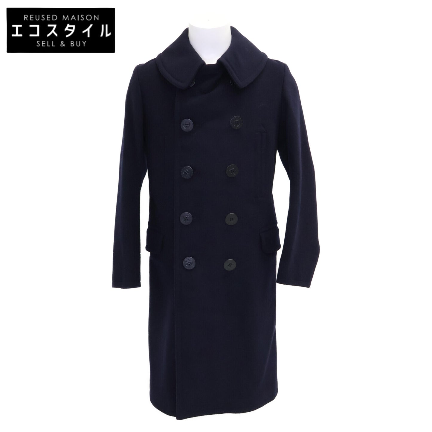 ANATOMICA アナトミカ 530-522-05 LONG PEA COAT USN ウール 13スターアンカーボタン ロングピー コート 38