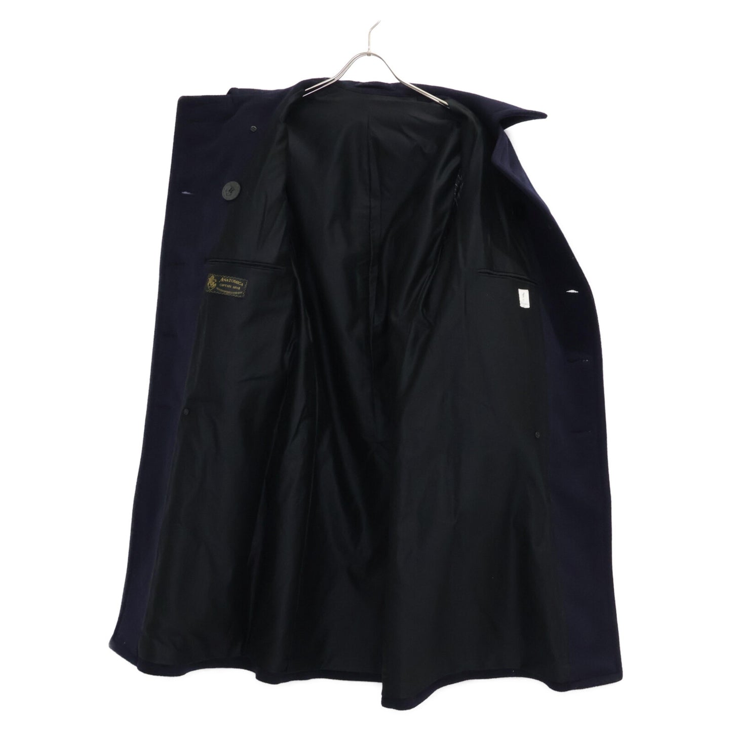 ANATOMICA アナトミカ 530-522-05 LONG PEA COAT USN ウール 13スターアンカーボタン ロングピー コート 38