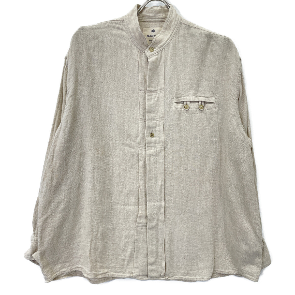 snowpeak スノーピーク ｱｲﾎﾞﾘｰ ﾘﾈﾝｺｯﾄﾝｼｬﾂ トップス S