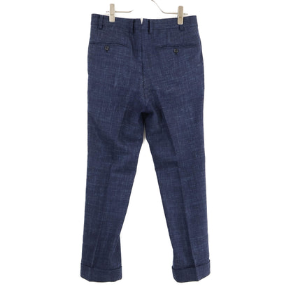 TOM FORD トムフォード 376R34/24YL4C ウールｘシルクｘリネン ピークドラペル サイドベンツ 2Bシングル スーツ セットアップ 44