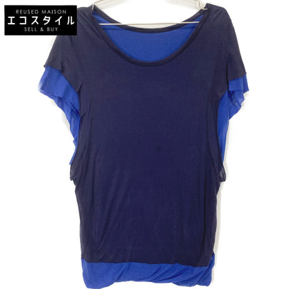 Y's ワイズ YG-T04-260 ﾈｲﾋﾞｰ×ﾌﾞﾙｰ ﾚｲﾔｰﾄﾞﾉｰｽﾘｰﾌﾞｶｯﾄｿｰ トップス 2