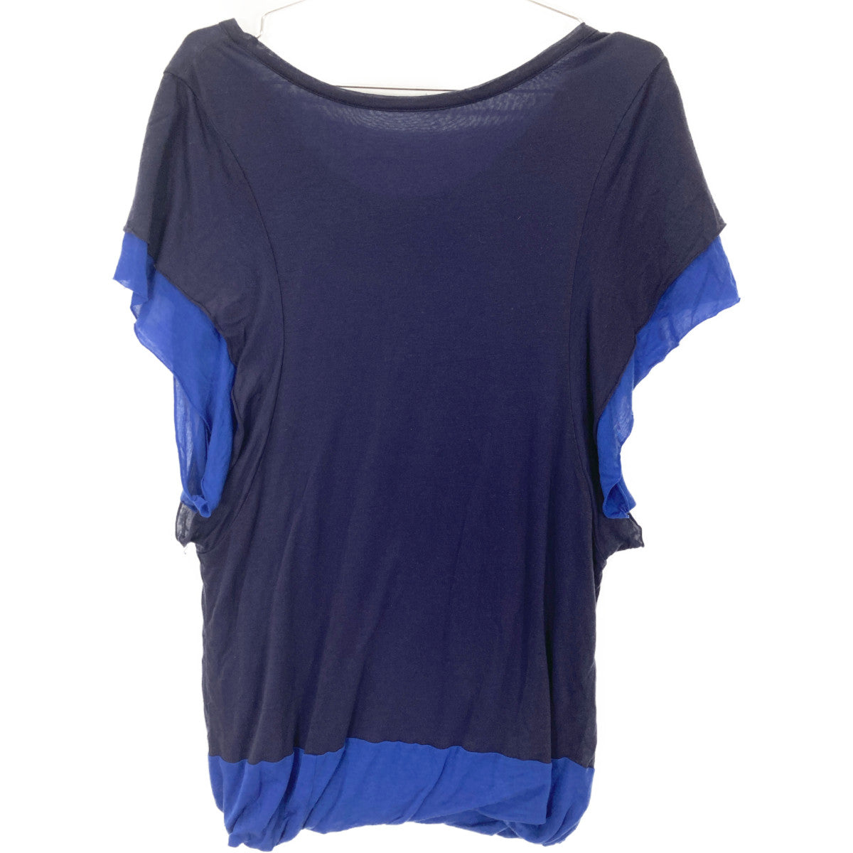 Y's ワイズ YG-T04-260 ﾈｲﾋﾞｰ×ﾌﾞﾙｰ ﾚｲﾔｰﾄﾞﾉｰｽﾘｰﾌﾞｶｯﾄｿｰ トップス 2