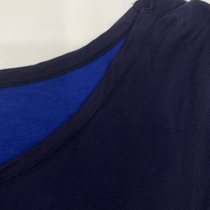 Y's ワイズ YG-T04-260 ﾈｲﾋﾞｰ×ﾌﾞﾙｰ ﾚｲﾔｰﾄﾞﾉｰｽﾘｰﾌﾞｶｯﾄｿｰ トップス 2