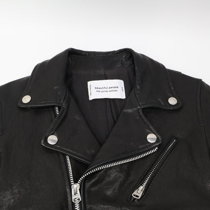 beautifulpeople ビューティフルピープル 1260402401 ブラック レザー ライダースジャケット ジャケット 140
