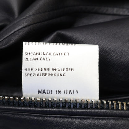 DENIME ドゥニーム 【TOMORROWLAND別注】ブラック レザー フーデットジップアップマウンテンパーカ ジャケット S