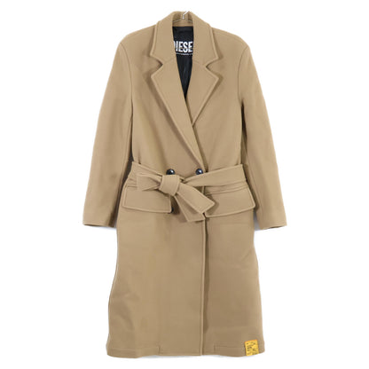 DIESEL ディーゼル 【美品】W-OUTKAST カシミヤ混 ベルト付 ダブルチェスター コート XS