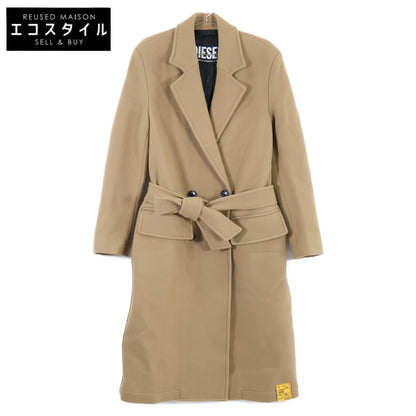 DIESEL ディーゼル 【美品】W-OUTKAST カシミヤ混 ベルト付 ダブルチェスター コート XS