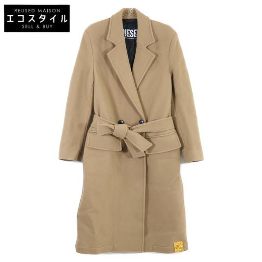 DIESEL ディーゼル 【美品】W-OUTKAST カシミヤ混 ベルト付 ダブルチェスター コート XS