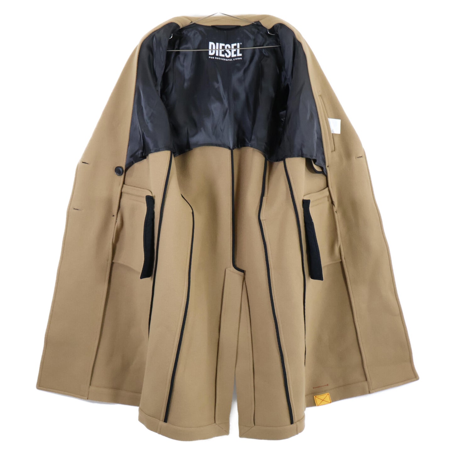 DIESEL ディーゼル 【美品】W-OUTKAST カシミヤ混 ベルト付 ダブルチェスター コート XS