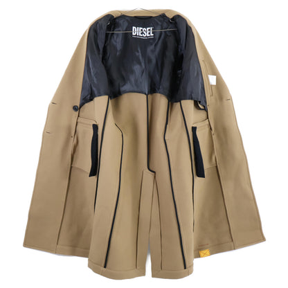 DIESEL ディーゼル 【美品】W-OUTKAST カシミヤ混 ベルト付 ダブルチェスター コート XS
