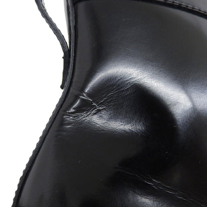 Trading Post トレーディングポスト 美品 Trading Post トレーディングポスト YOUNGER レザー パンチドキャップトゥ レースアップブーツ シューズ メンズ 黒 ブラック 5 1/2 シューズ 5.5