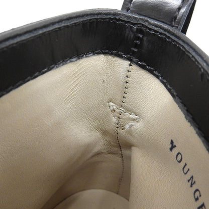 Trading Post トレーディングポスト 美品 Trading Post トレーディングポスト YOUNGER レザー パンチドキャップトゥ レースアップブーツ シューズ メンズ 黒 ブラック 5 1/2 シューズ 5.5