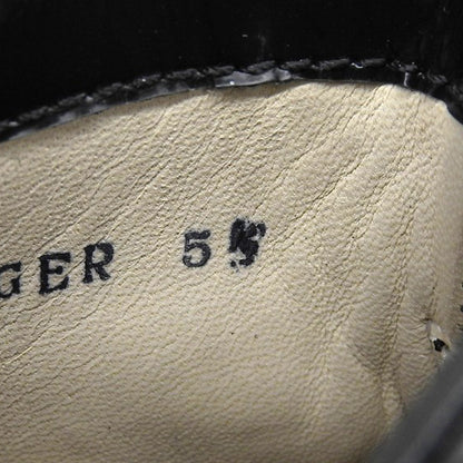 Trading Post トレーディングポスト 美品 Trading Post トレーディングポスト YOUNGER レザー パンチドキャップトゥ レースアップブーツ シューズ メンズ 黒 ブラック 5 1/2 シューズ 5.5