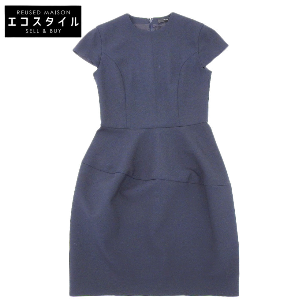 YOKOCHAN ヨーコチャン YOKO CHAN ヨーコチャン ポリエステル×レーヨン ショートスリーブ ミディアムワンピース レディース ダークネイビー 36 YCD-121-747 ワンピース 36