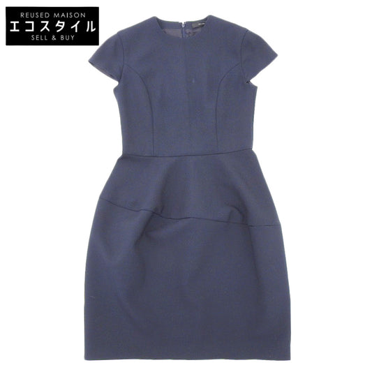 YOKOCHAN ヨーコチャン YOKO CHAN ヨーコチャン ポリエステル×レーヨン ショートスリーブ ミディアムワンピース レディース ダークネイビー 36 YCD-121-747 ワンピース 36