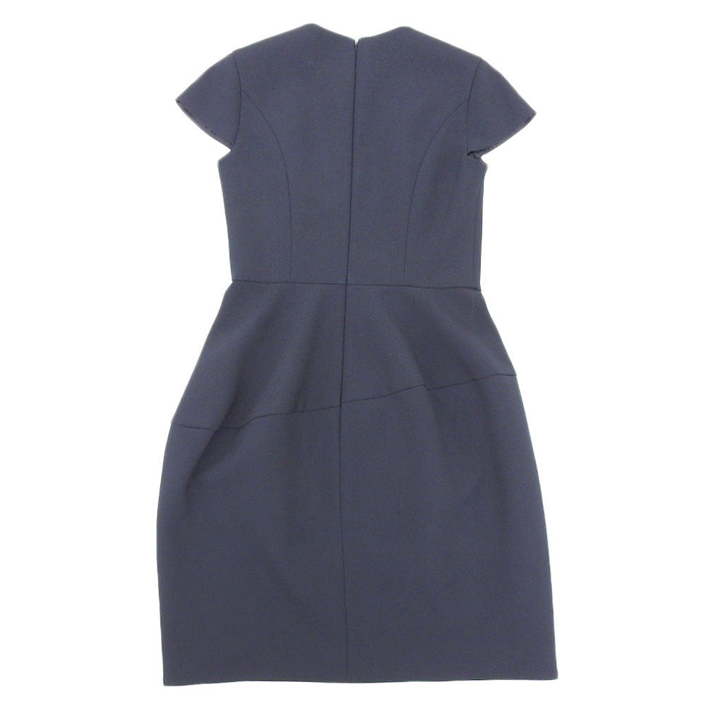 YOKOCHAN ヨーコチャン YOKO CHAN ヨーコチャン ポリエステル×レーヨン ショートスリーブ ミディアムワンピース レディース ダークネイビー 36 YCD-121-747 ワンピース 36