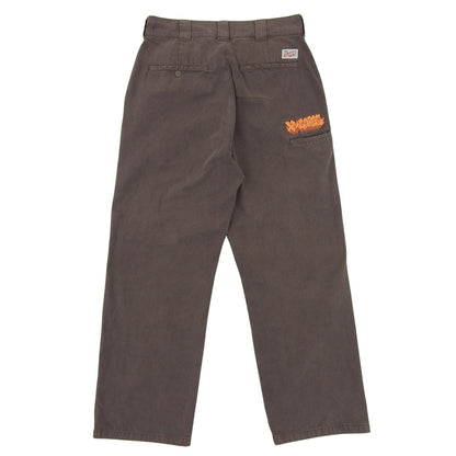 XLARGE エクストララージ 新品同様 コットン オーバーダイ ダブルニーパンツ ボトムス メンズ ブラウン 32 101243031009 ボトムス 32