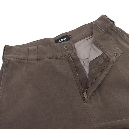 XLARGE エクストララージ 新品同様 コットン オーバーダイ ダブルニーパンツ ボトムス メンズ ブラウン 32 101243031009 ボトムス 32