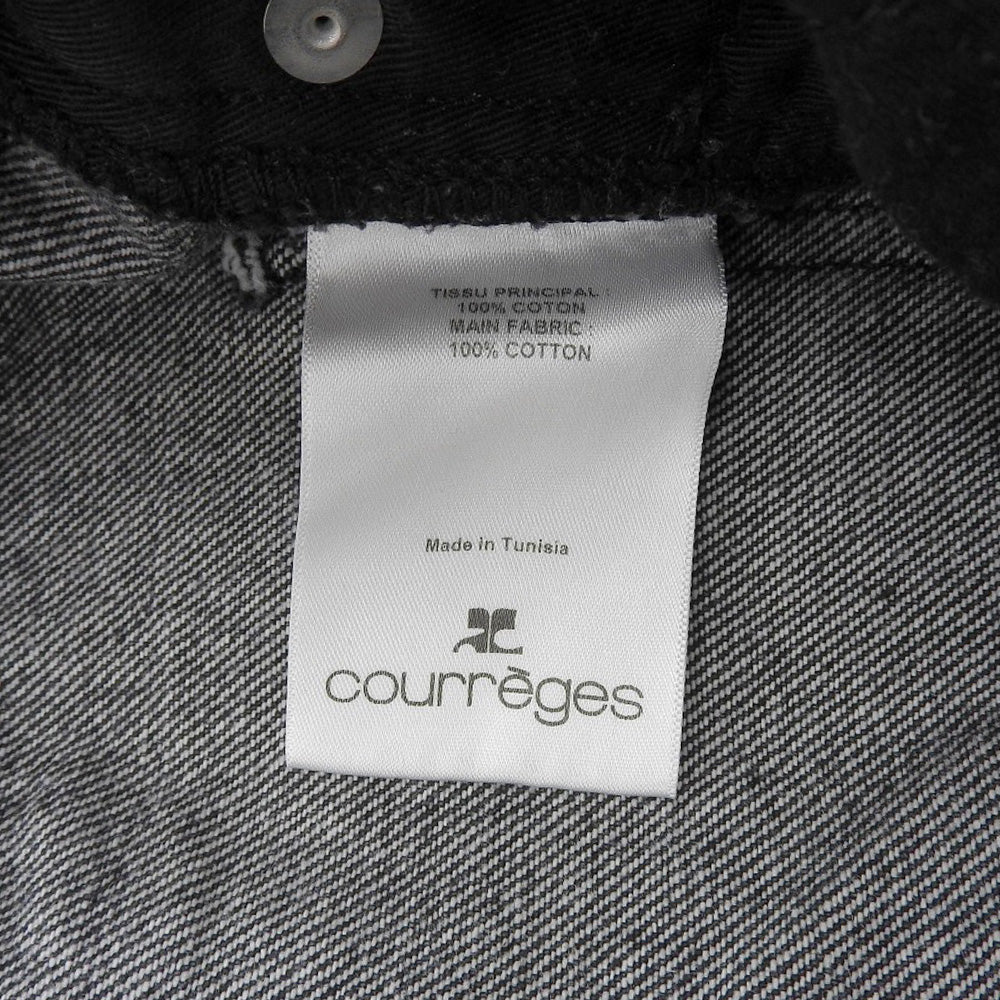 Courreges クレージュ COURREGES クレージュ コットン テーパード デニムパンツ ボトムス レディース ブラック 28 ボトムス 28