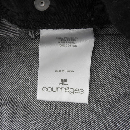 Courreges クレージュ COURREGES クレージュ コットン テーパード デニムパンツ ボトムス レディース ブラック 28 ボトムス 28