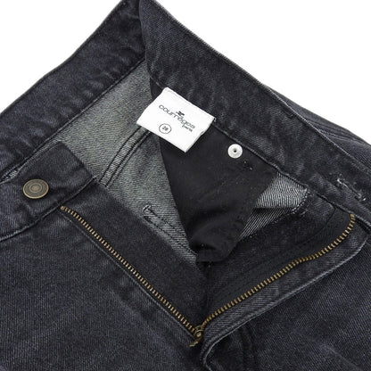 Courreges クレージュ COURREGES クレージュ コットン テーパード デニムパンツ ボトムス レディース ブラック 28 ボトムス 28