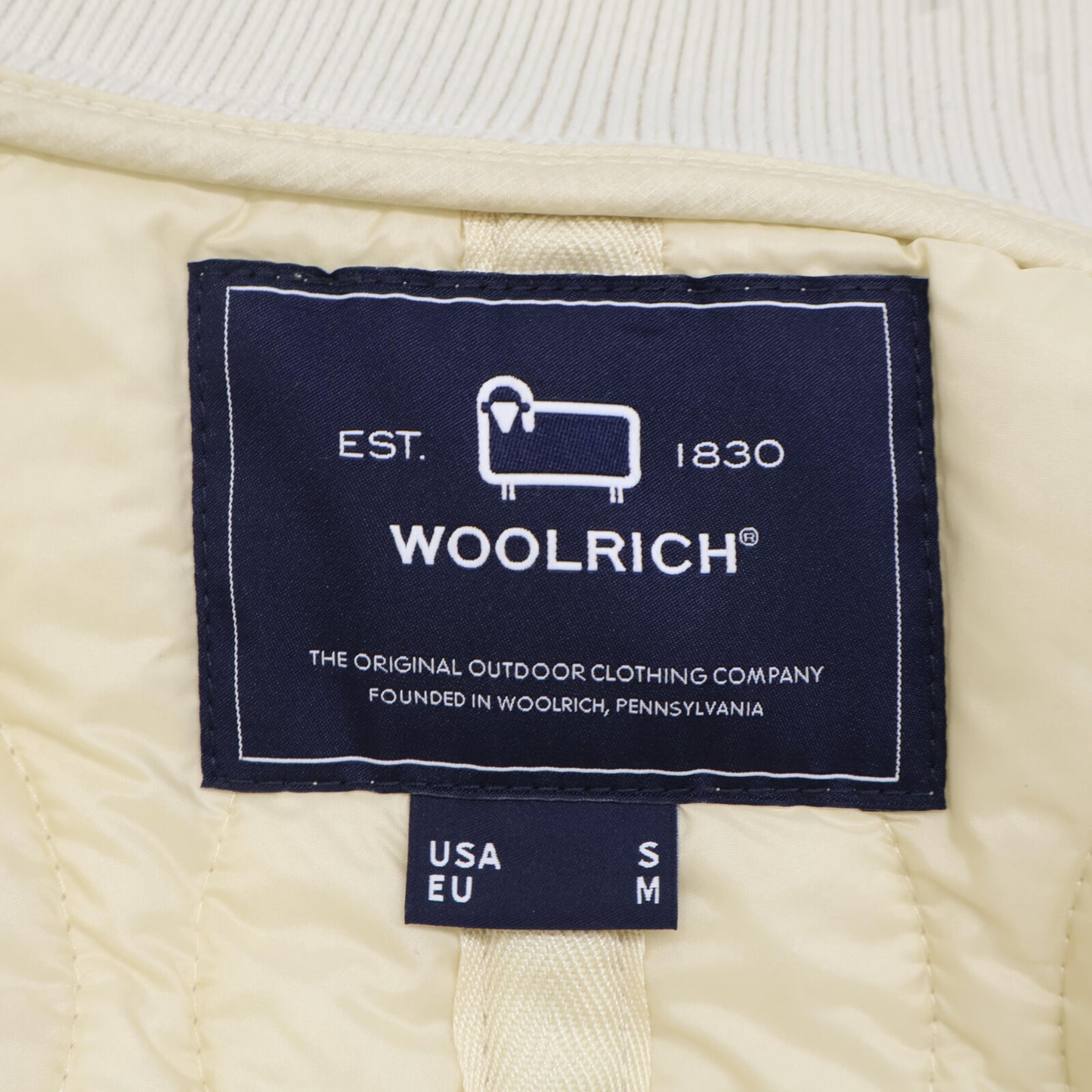 WOOLRICH ウールリッチ WJOU0103 ｱｲﾎﾞﾘｰ ｷﾙﾃｨﾝｸﾞﾘﾌﾞｶﾗｰﾊﾟﾃｯﾄﾞｺｰﾄ コート S